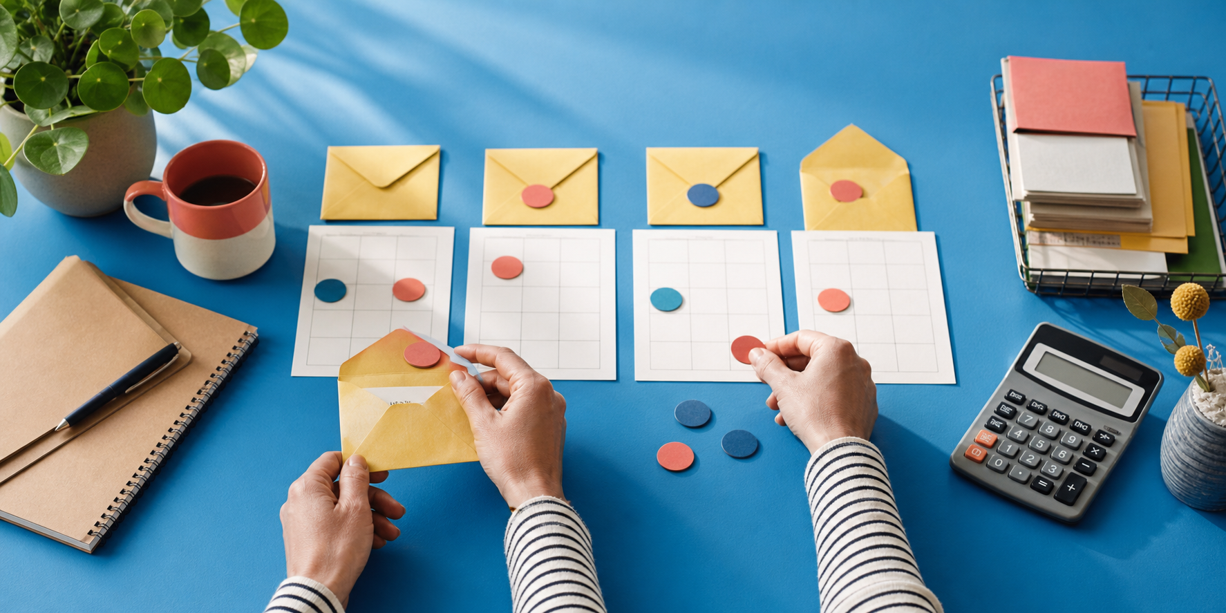 Redactionele werktafel met notities en scherm over meet een campagne zonder te doen alsof één getal het antwoord is